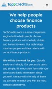 How top5credits.com looks like on a mobile device such as an iPhone.
