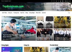 How top8vietnam.com looks like on a tablet such as an iPad.