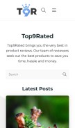How top9rated.com looks like on a mobile device such as an iPhone.