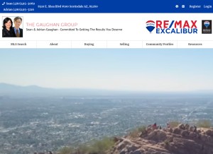 How toparizonarealestate.com looks like on a tablet such as an iPad.