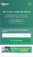 How topcv.vn looks like on a mobile device such as an iPhone.