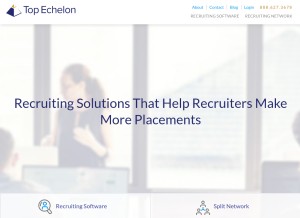 How topechelon.com looks like on a tablet such as an iPad.