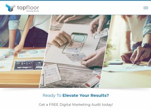 How topfloortech.com looks like on a tablet such as an iPad.
