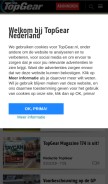 How topgear.nl looks like on a mobile device such as an iPhone.