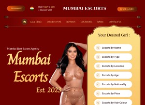 How topgirlsmumbai.net looks like on a tablet such as an iPad.