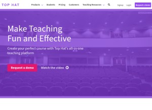 How tophat.com looks like on a tablet such as an iPad.