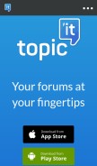 How topicit.net looks like on a mobile device such as an iPhone.