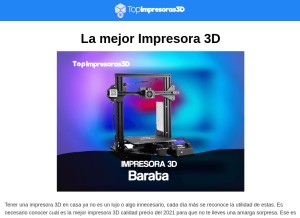 How topimpresoras3d.com looks like on a tablet such as an iPad.