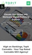 How topitcannabis.com looks like on a mobile device such as an iPhone.