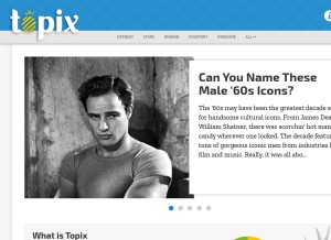 How topix.com looks like on a tablet such as an iPad.