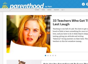 How topixparenthood.com looks like on a tablet such as an iPad.