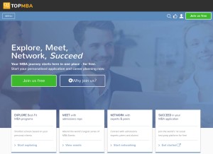 How topmba.com looks like on a tablet such as an iPad.