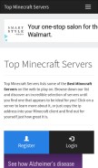 How topminecraftservers.org looks like on a mobile device such as an iPhone.
