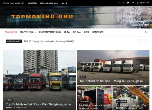 How topmoving.org looks like on a tablet such as an iPad.
