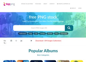 How toppng.com looks like on a tablet such as an iPad.