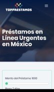 How topprestamos.com.mx looks like on a mobile device such as an iPhone.