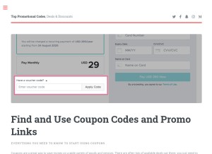 How toppromotionalcodes.com looks like on a tablet such as an iPad.
