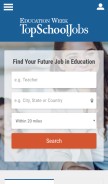 How topschooljobs.org looks like on a mobile device such as an iPhone.