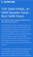 How topsmmpanel.com looks like on a mobile device such as an iPhone.