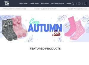 How topsox.co.uk looks like on a tablet such as an iPad.