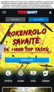 How topsport.lt looks like on a mobile device such as an iPhone.