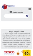 How topszotar.hu looks like on a mobile device such as an iPhone.
