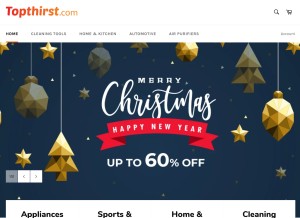 How topthirst.com looks like on a tablet such as an iPad.