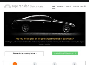 How toptransfer.es looks like on a tablet such as an iPad.