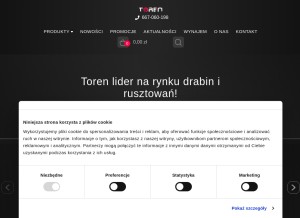 How toren.com.pl looks like on a tablet such as an iPad.
