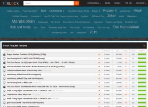 How torlock2.com looks like on a tablet such as an iPad.
