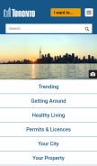 How toronto.ca looks like on a mobile device such as an iPhone.