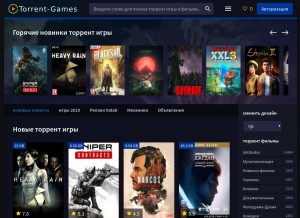 How torrent-igri.info looks like on a tablet such as an iPad.