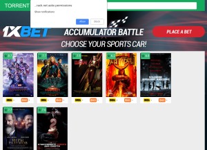 How torrent-track.net looks like on a tablet such as an iPad.