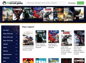 How torrent4.games looks like on a tablet such as an iPad.