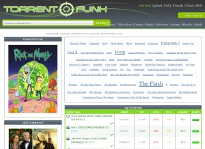 How torrentfunk.com looks like on a tablet such as an iPad.
