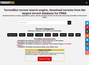 How torrentking.eu looks like on a tablet such as an iPad.