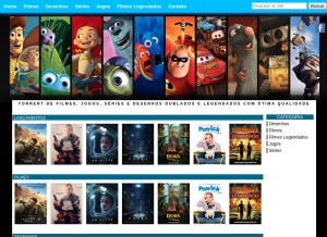 How torrentoon.com looks like on a tablet such as an iPad.