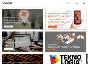 How tosibox.com looks like on a tablet such as an iPad.