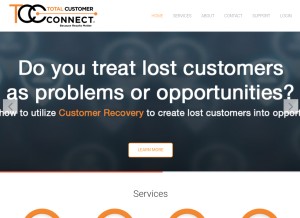 How totalcustomerconnect.com looks like on a tablet such as an iPad.