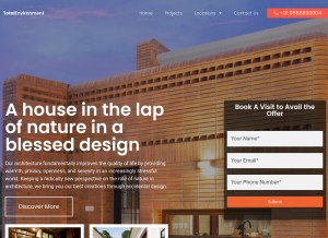 How totalenvironments.co.in looks like on a tablet such as an iPad.