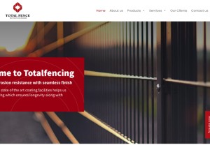 How totalfence.in looks like on a tablet such as an iPad.