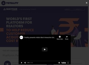 How totalityre.com looks like on a tablet such as an iPad.
