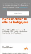 How totalkredit.dk looks like on a mobile device such as an iPhone.