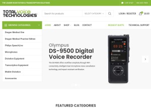 How totalvoicetech.com looks like on a tablet such as an iPad.