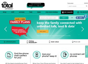How totalwireless.com looks like on a tablet such as an iPad.
