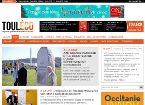 How touleco.fr looks like on a tablet such as an iPad.