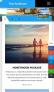How tourandaman.net looks like on a mobile device such as an iPhone.