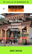 How tourdebhutan.com looks like on a mobile device such as an iPhone.