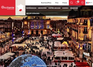 How tourisme-occitanie.com looks like on a tablet such as an iPad.