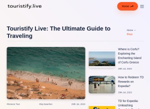 How touristify.live looks like on a tablet such as an iPad.